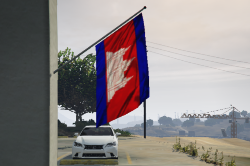Cambodia & Thailand Flags
